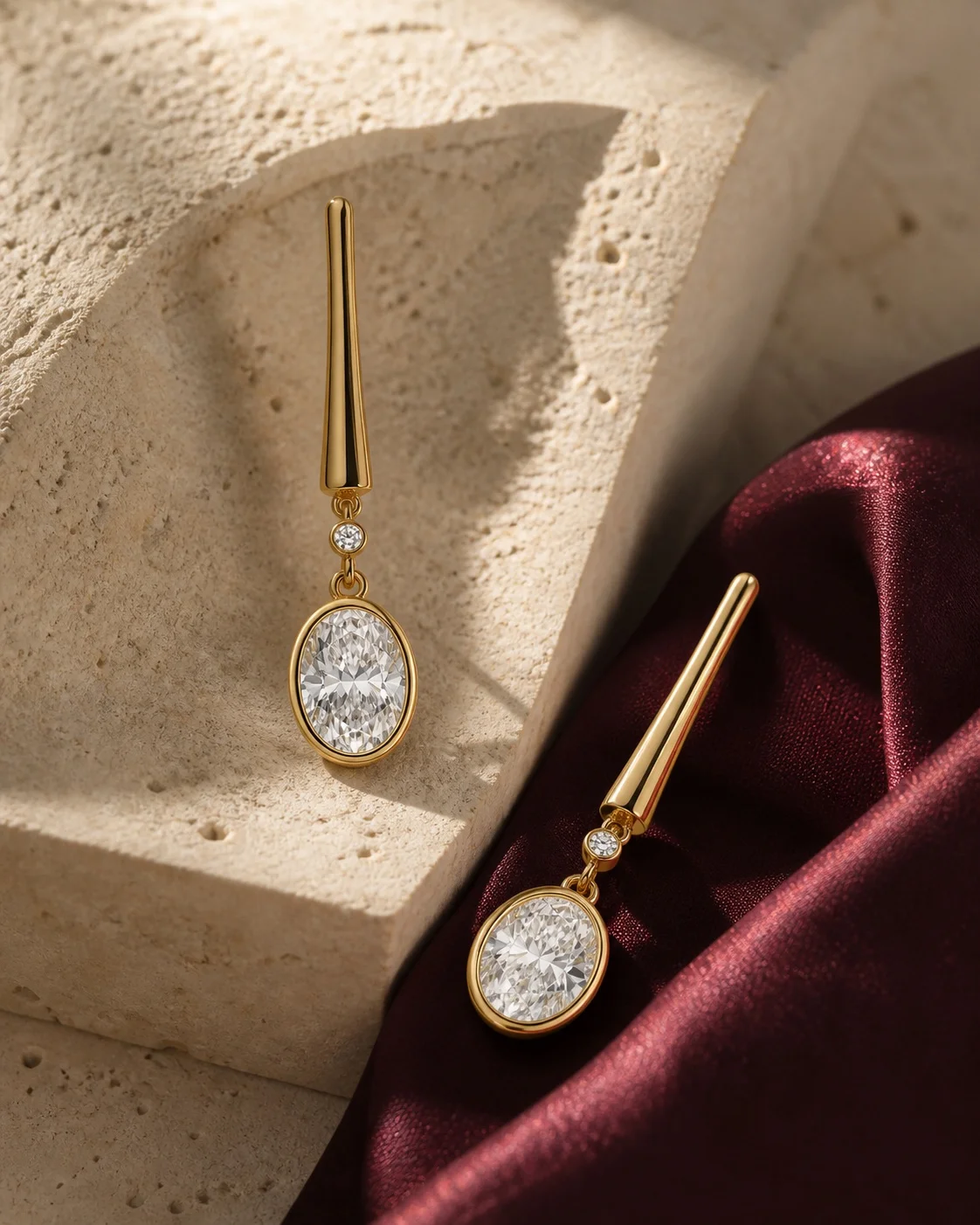 Aster Diamond Drop Earrings from the Maison Burford collection