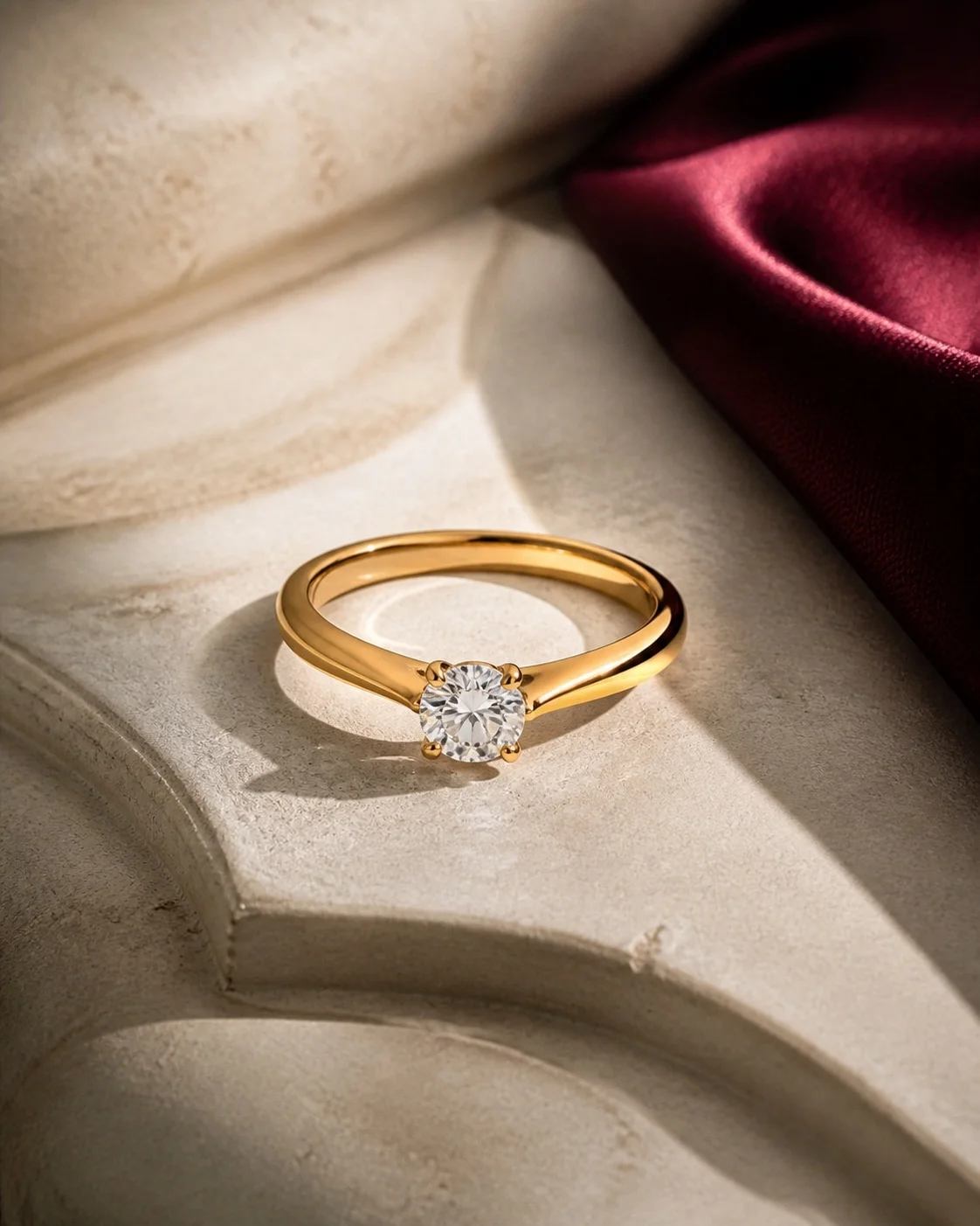 Aurora Solitaire Ring from the Maison Burford collection