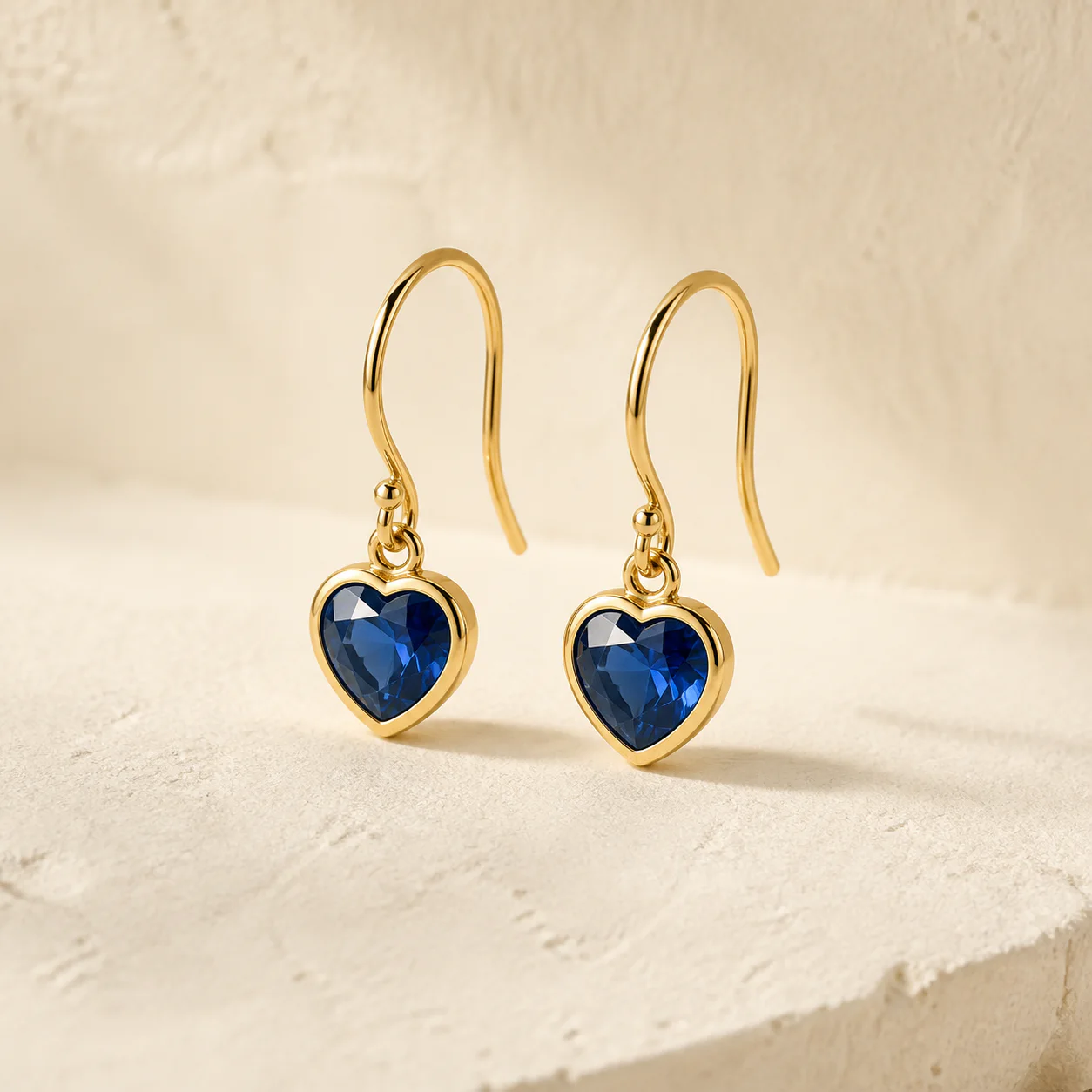 Heart Crystal Drop Earrings from the Maison Burford collection