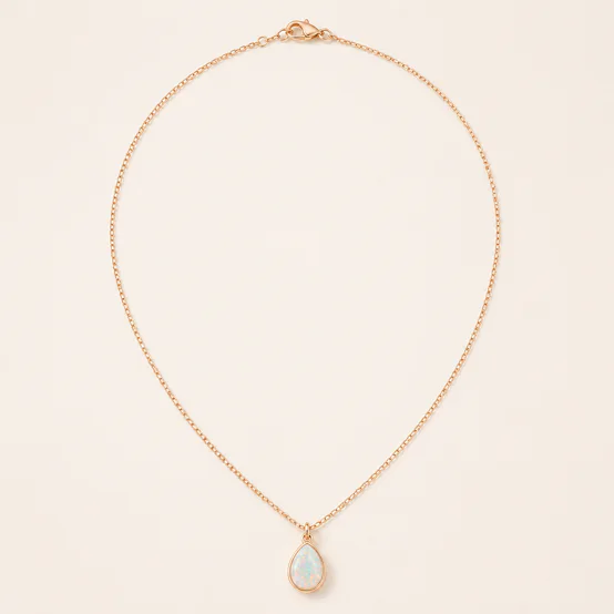 Opaline Teardrop Necklace from the Maison Burford collection