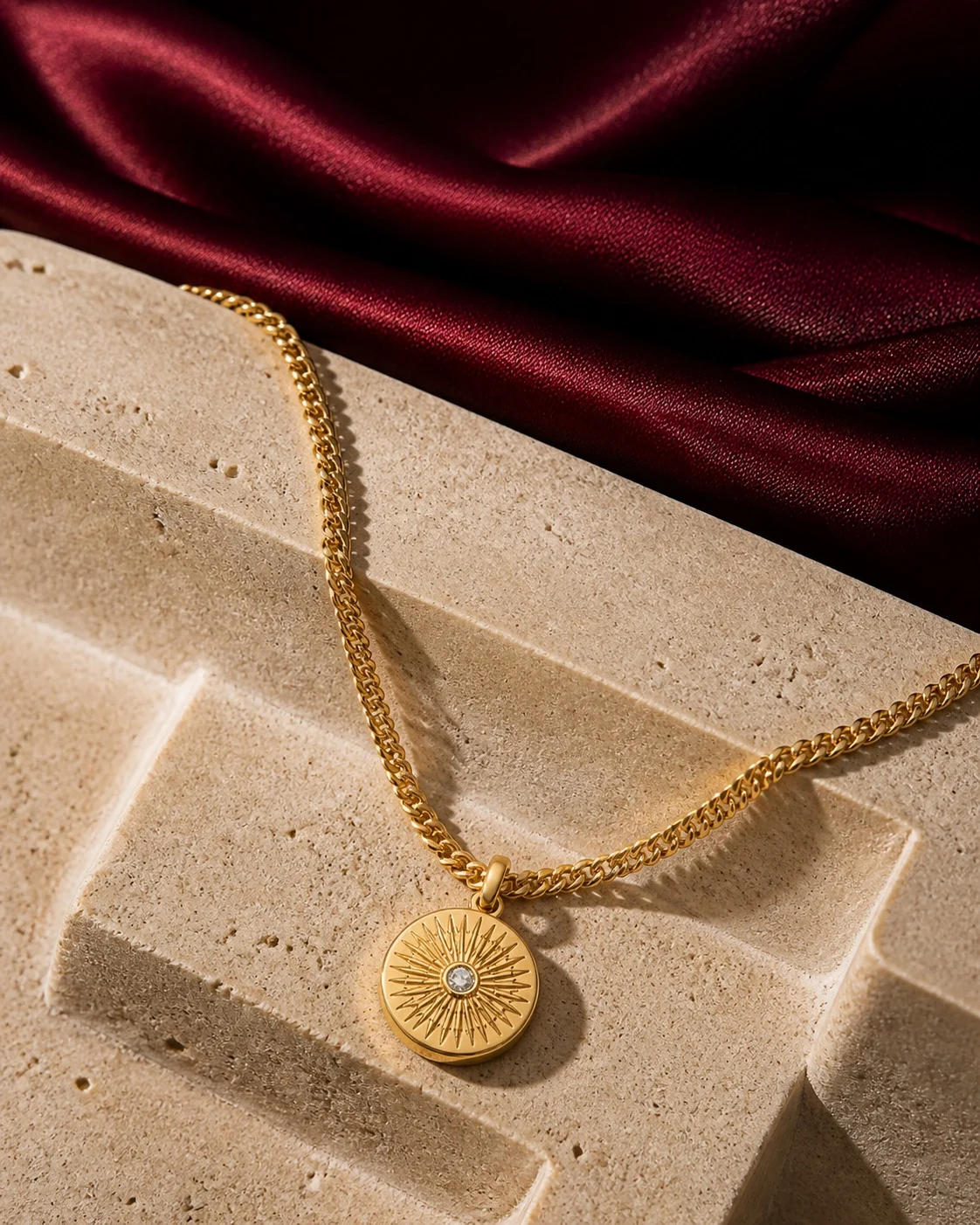 Solstice Medallion Necklace from the Maison Burford collection