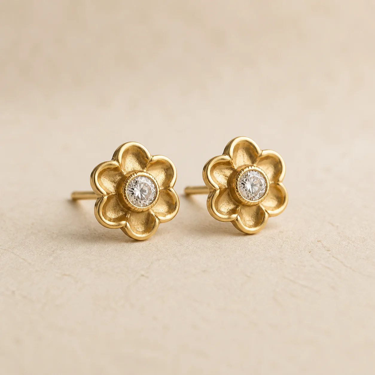 Vintage Flower Stud Earrings from the Maison Burford collection
